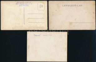 cca 1900-1933 6 db régi fotó, közte keményhátú műtermi fotók és fotólapok, 11x6,5 cm és 16,5x11 cm k...