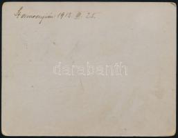 1912 Szamosújvár (Gherla), Erdély, A Gyárfás-ház az esti szürkületben, feliratozott, keményhátú fotó...