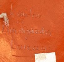 2 db nagy méretű kerámia tál : Kun Gazda Ferenc: Mázas kerámia, kézzel festett, jelzett, hibátlan 40...