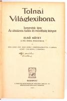 Tolnai Világlexikon. I.-V. kötet. Bp.,1914, Magyar Kereskedelmi Közlöny. Kiadói aranyozott egészvász...