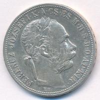 1891KB 1Ft Ag "Ferenc József / Fiume címer" T:2 ph. Adamo M15