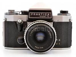 1968-1976 Praktica Super TL tükörreflexes fényképezőgép Carl Zeiss Tessar f=2,8/50 objektívvel, ered...