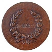 Mladonyiczky Béla (1936-1995) DN "Erkel Ferenc MCMLXXXV / 1810-1985" Br plakett (106mm) T:...