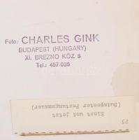 1965 Gink Károly (1922-2002): "Tegnap és ma" (Pesti várfal), pecséttel jelzett, feliratozo...