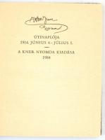 Kner Imre útinaplója I-IV. köt. Szerk.: Petőcz Károly. Bp.,1982., Kner Nyomda. Reprint kiadás. Kiadó...
