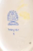 Herendi Viktória mintás áttört kosárka. Kézzel festett, jelzett, hibátlan. 14x11 cm