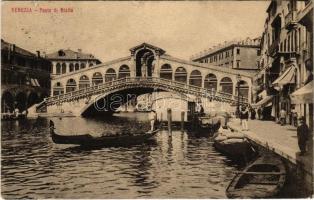 Venezia, Venice; Ponte di Rialto / Rialto Bridge, boat, gondola