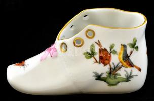 Herendi Rotschild mintás cipőcske Kézzel festett, jelzett, hibátlan. 10x5 cm