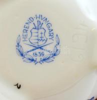 Herendi Viktória mintás bonbonniere. Kézzel festett, jelzett, hibátlan. 9 cm