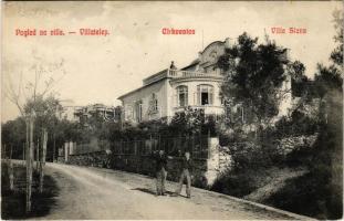 Crikvenica, Cirkvenica; Villatelep, autó stopposok / Pogled na ville / Villa Slava, hitchhikers