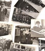 cca 1950-1960 10 db fotó a Fővárosi Autóbuszüzem dolgozóiról, némelyik hátulján felirattal, 8,5x12 c...