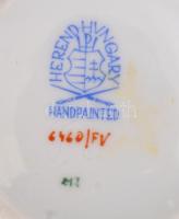 Herendi indiai kosár mintás urnaváza. Kézzel festett, jelzett, hibátlan. 15 cm