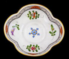 Herendi Waldstein Multicolor mintás kávés csésze aljjal.  bonbonnier. Kézzel festett, jelzett, hibát...