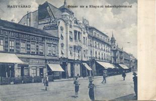 Nagyvárad Bémer square with central savings stock