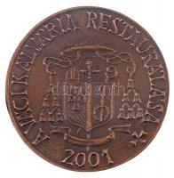 Horváth Tibor (1958-) 2001. "A Váci Kálvária restaurálása" Br emlékérem tanúsítvánnyal dís...