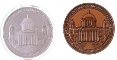 2003. "Esztergomi Bazilika - Erdő Péter bíboros" Ag és Br emlékérem pár, mindkettő dísztok...