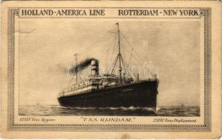 1922 TSS RIJNDAM. Holland-America Line Rotterdam-New York ocean liner (EK)