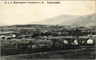 Frenstát pod Radhostem, Frankstadt unter dem Radhoscht; K.u.K. Reservespital / Austro-Hungarian military reserve hospital + K.U.K. MILITäRZENSUR (EK)