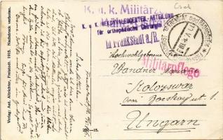 Frenstát pod Radhostem, Frankstadt unter dem Radhoscht; K.u.K. Reservespital / Austro-Hungarian mili...