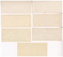 Székesfehérvár ~1920. 20f + 30f + 50f + 1K + 2K + 5K + 10K "Világítási és Vízmű Részvénytársasá...