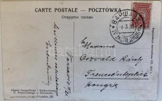 1913 Warszawa, Warschau, Warsaw; Kosciol p. Wizytek / church in winter