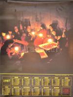 1981 Bartók Béla emlékház a Budapesti Történeti Múzeumban, nagyméretű plakát, apró gyűrődésekkel, 81...