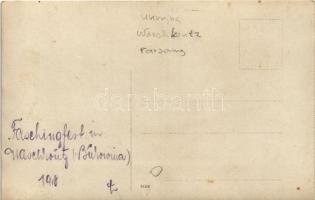 1918 Vashkivtsi, Waschkoutz (Bukovina, Bukowina); Faschingfest (Farsang) / folklore, carnival. photo