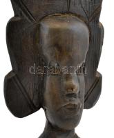 Istennő alak. Keményfa faragott fa szobor. 32 cm