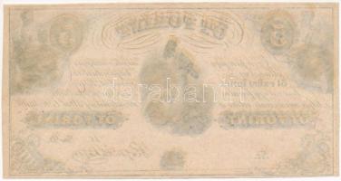 1852. 5Ft "Kossuth bankó" kitöltetlen "D" sorozat T:I- Hungary 1852. 5 Forint wi...