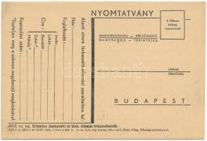 Faluban, városban, minden házban Telefon. Hátoldalon értesítés (budapesti) új távb. állomás felszere...