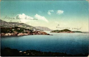 1911 Dubrovnik, Ragusa; Pogled iz gospe od Milosrda / Vue depuis la Madonne des Graces / general view. J. Tosovic (EK)