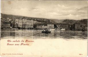 Fiume, Rijeka; general view, port, steamship, boats. Edgar Schmidt 368b. (fl)