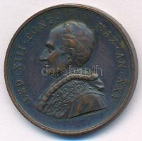 Vatikán 1878-1903. XIII. Leó Br emlékérem (30mm) T:2 Vatican 1878-1903. Leo XIII Br medallion (30mm) C:XF