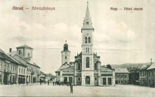 Abrudbánya main square with church
