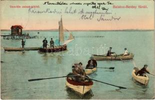 1911 Balatonberény, Vers-féle csónakkikötő. Müller Vilmos kiadása (EK)