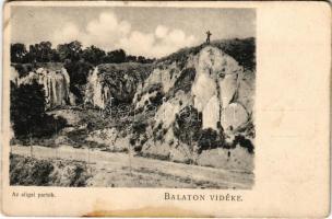 Balatonaliga, Az aligai partok, sziklák. Balaton Vidéke (fl)