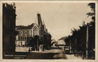 Temesvár, Timisoara; Hunyadi út, villamos / street, tram (EK)