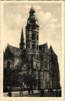 1938 Kassa, Kosice; Dóm / Erzsébet székesegyház / cathedral + 1938 Kassa visszatért So. Stpl. (gyűrődés / crease)