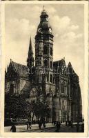 1938 Kassa, Kosice; Dóm / Erzsébet székesegyház / cathedral + "1938 Kassa visszatért" So. Stpl. (gyűrődés / crease)