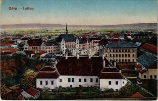 1918 Déva, látkép, vármegyeháza. Hirsch Adolf kiadása / general view, county hall