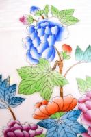 Herendi Viktória leveses tál. Kézzel festett, jelzett, Restaurált, sérült