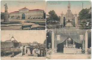 6 db RÉGI ázsiai képeslap: Cochinchina és Kobe / 6 pre-1945 Asian postcards: Vietnam and Japan