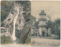 6 db RÉGI ázsiai képeslap: Cochinchina és Kobe / 6 pre-1945 Asian postcards: Vietnam and Japan