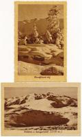 4 db RÉGI erdélyi képeslap: Borsafüred és Radnai havasok / 4 pre-1945 Transylvanian postcards: Borsa and Muntii Rodnei