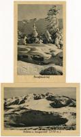 4 db RÉGI erdélyi képeslap: Borsafüred és Radnai havasok / 4 pre-1945 Transylvanian postcards: Borsa...