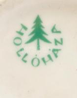 Hollóházi porcelán esernyős nyuszik. Kézzel festett, jelzett, hibátlan, m:  5 cm