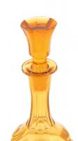 Sárga üveg kiöntő dugóval, jelzés nélkül, hibátlan, m: 25 cm