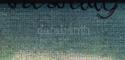 Morvay jelzéssel: A jubiláns. Olaj, farost, ajándékozási sorokkal, keretben, 34x28,5 cm