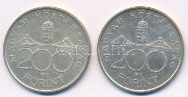 1994. 200Ft Ag "Deák" (2x) T:2 Adamo F13.1