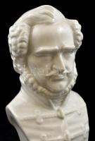 Herendi Széchenyi büszt Fehér mázas, jelzett, hibátlan. 21 cm